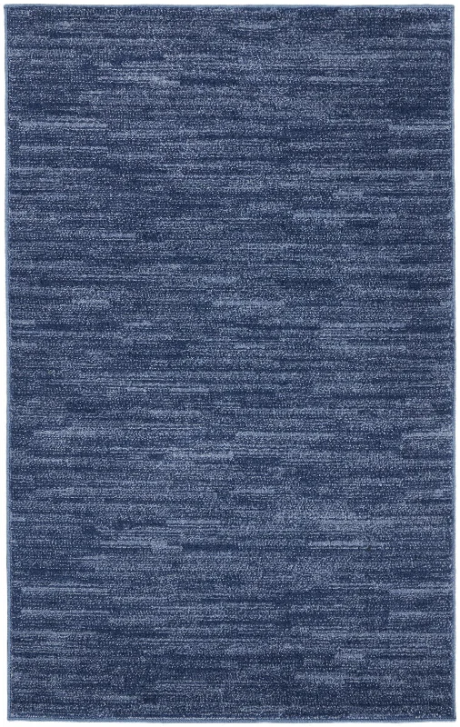 3' X 5' Non Skid Indoor / Outdoor Area Rug - Navy Blue