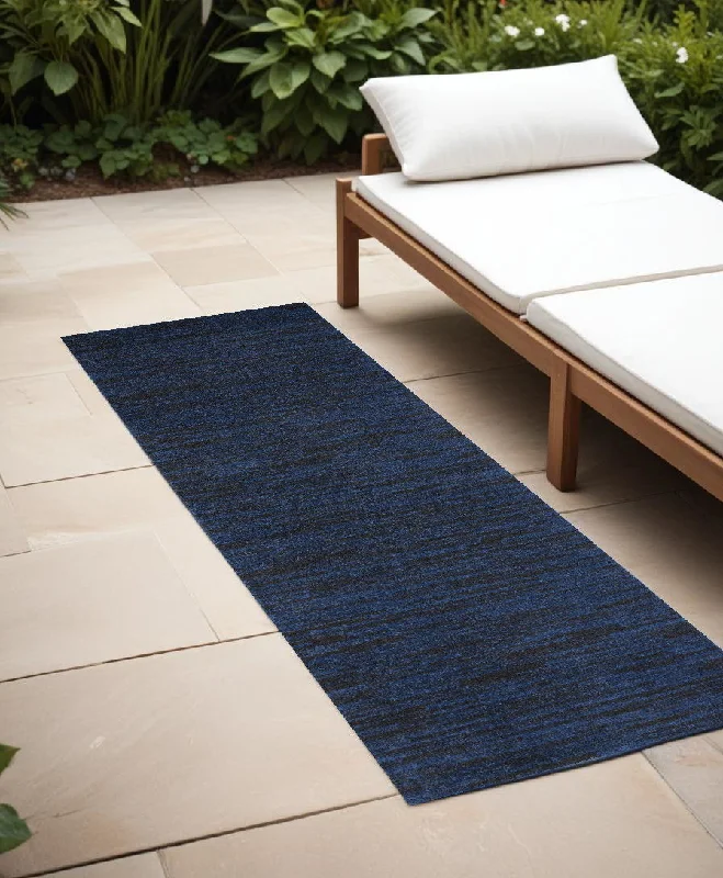 8' Indoor / Outdoor Runner Rug - Midnight Blue