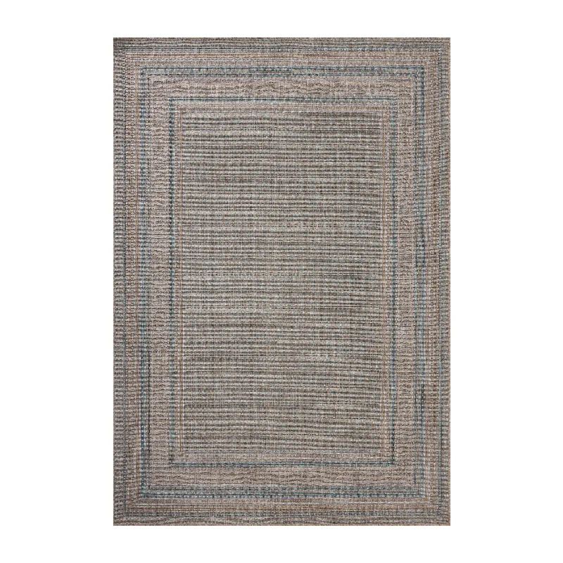 Amber Lewis x Loloi Topanga Natural / Teal Rug