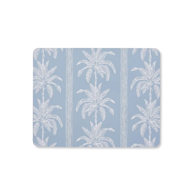 Banana Tree Blue Rectangle Placemat - Set of 4