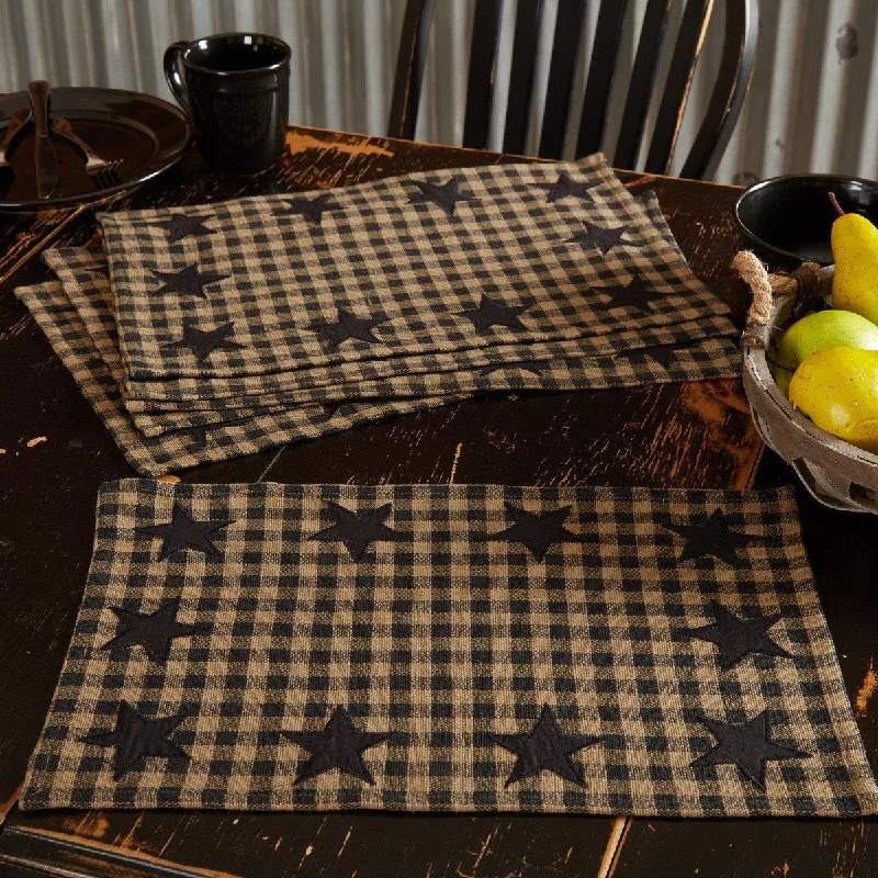 Black Star Placemats Set