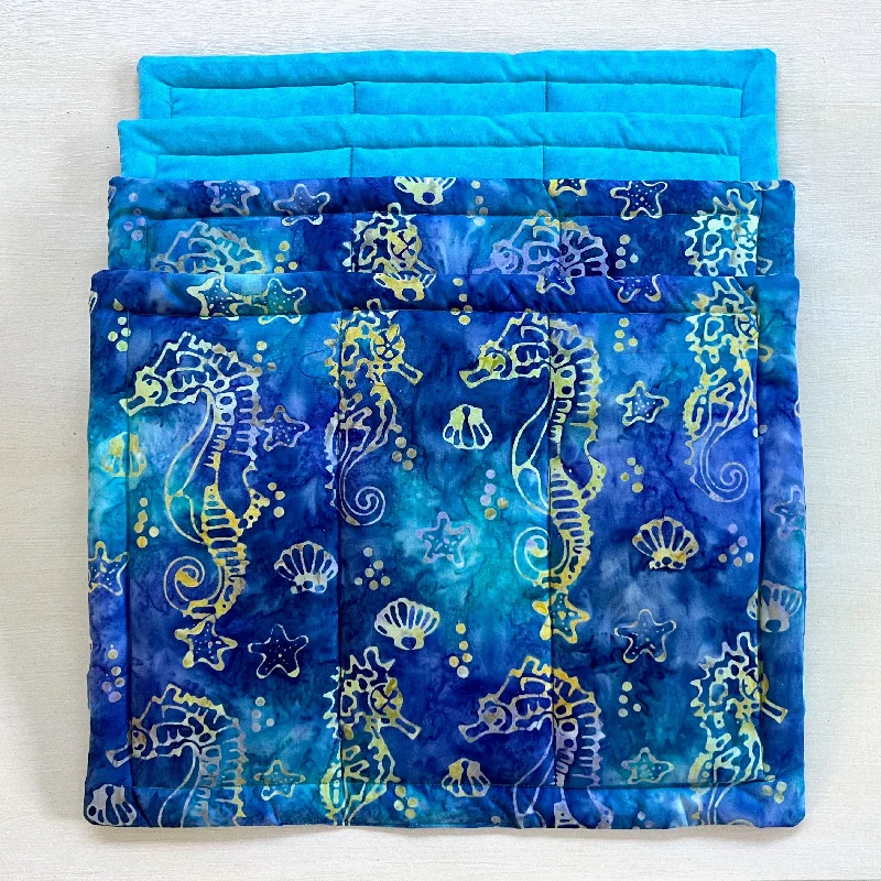 Blue Seahorses Placemats