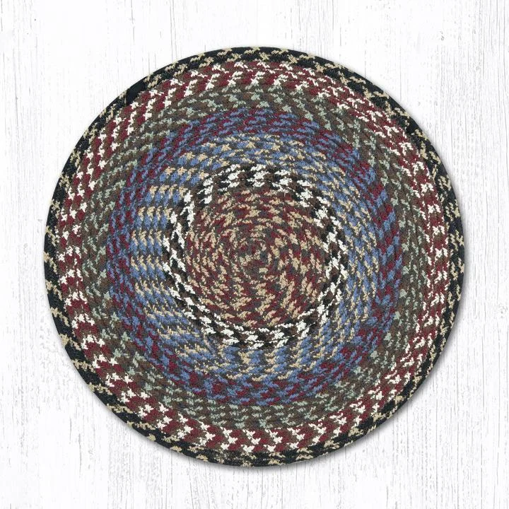 Earth Rugs C-43 Burgundy/Blue/Gray Heart Placemat 12``x17``