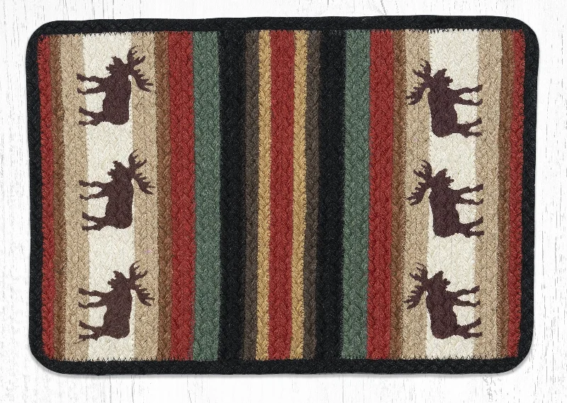 Earth Rugs V-19 Moose Oblong Printed Placemat 13``x19``