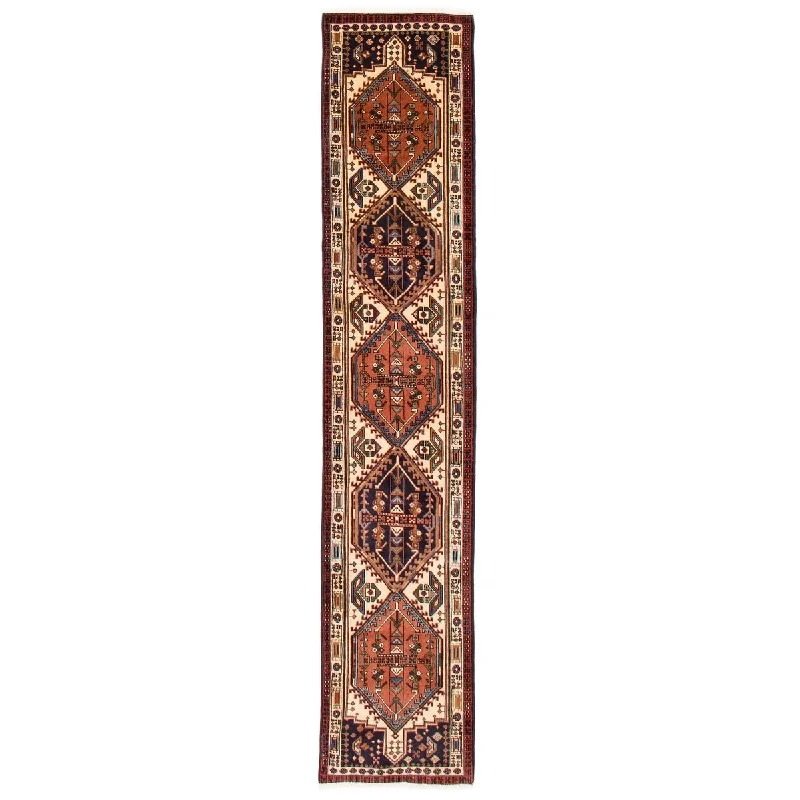 ECARPETGALLERY Hand-knotted Konya Anatolian Cream Wool Rug - 2'3 x 9'6