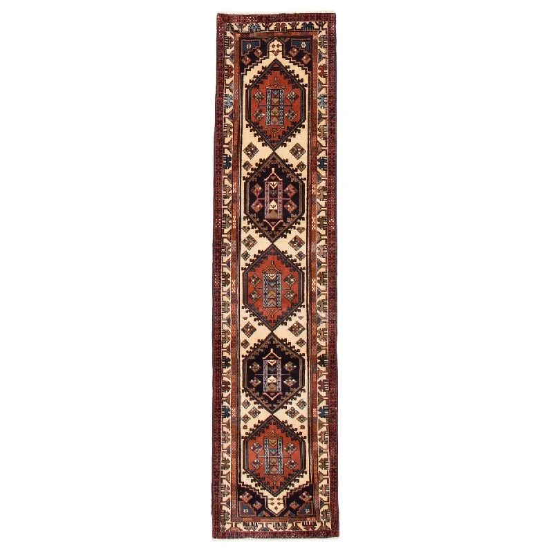 ECARPETGALLERY Hand-knotted Konya Anatolian Cream Wool Rug - 2'4 x 9'6