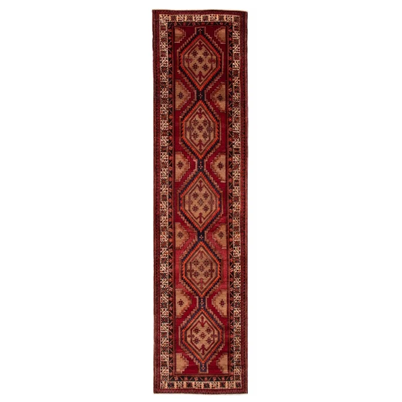 ECARPETGALLERY Hand-knotted Konya Anatolian Red Wool Rug - 3'6 x 13'7