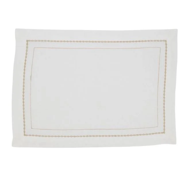 Embroidered Chainlink Placemat 4PC