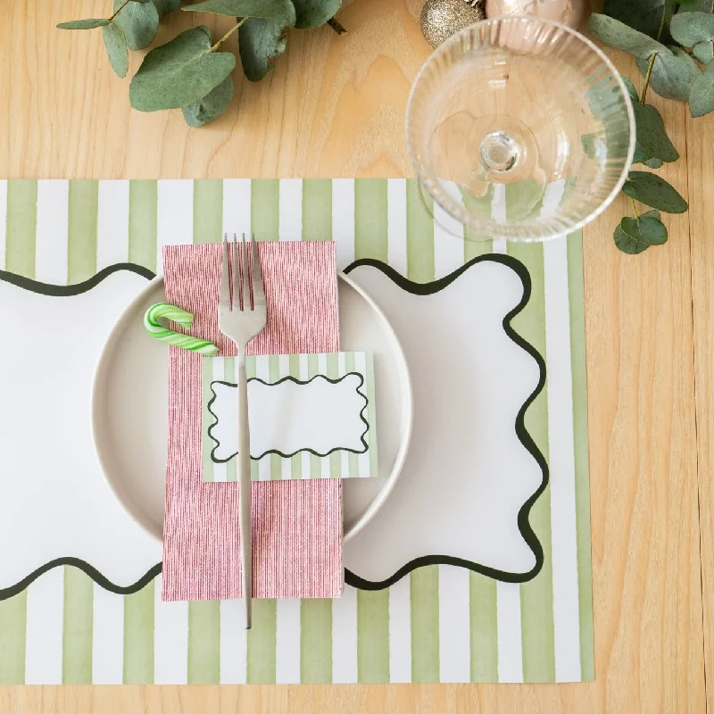 Scallop & Stripe Placemat (12 pack)