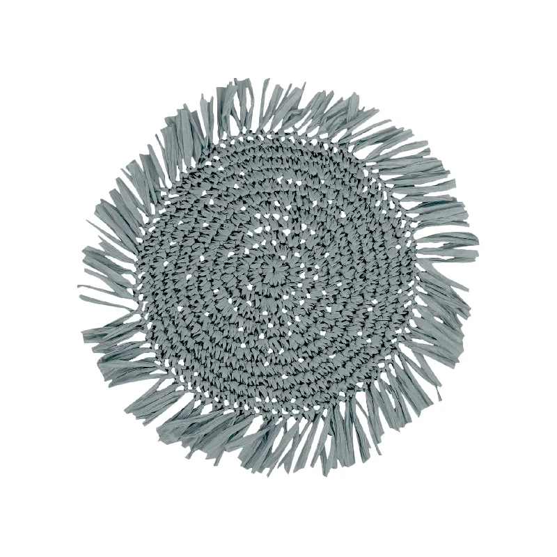 Fringe Grey Placemat Round