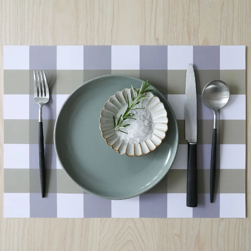 Gingham Chocolate Placemat (10 pack)