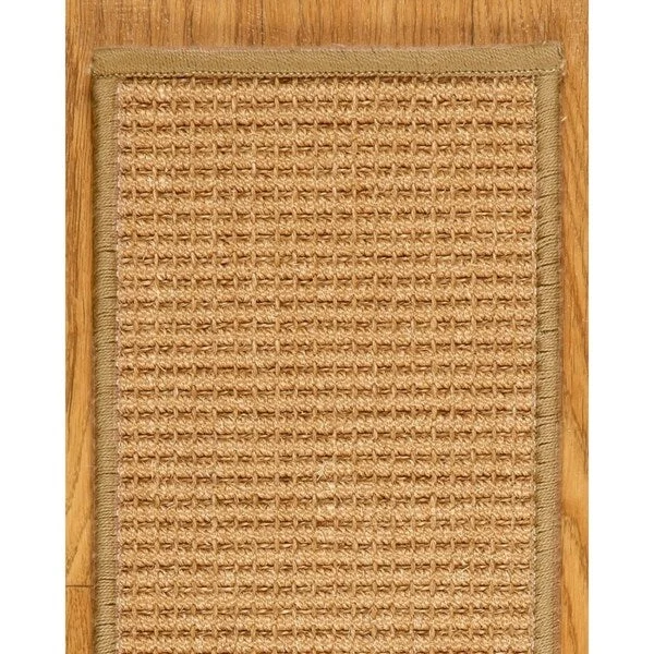 Handcrafted Somerset Sisal Stair Treads Serged Border (Set of 13) - 13PC (9" x 29")