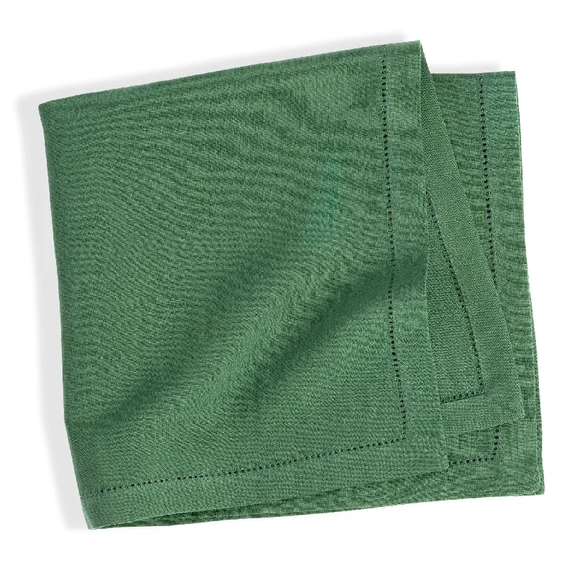 Haven Hemstitch Evergreen Napkin Set of 4