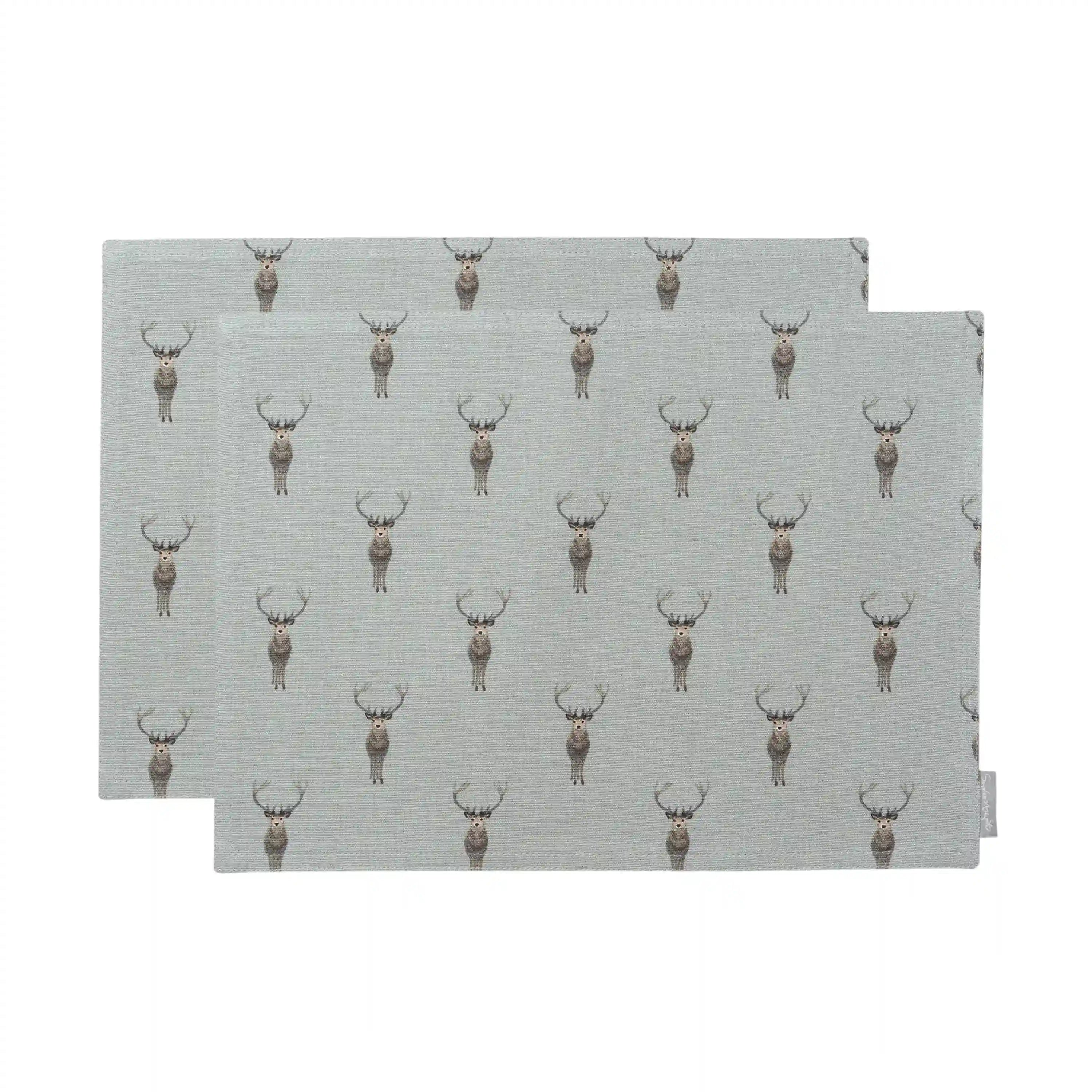 Highland Stag Fabric Placemats (Set of 2)