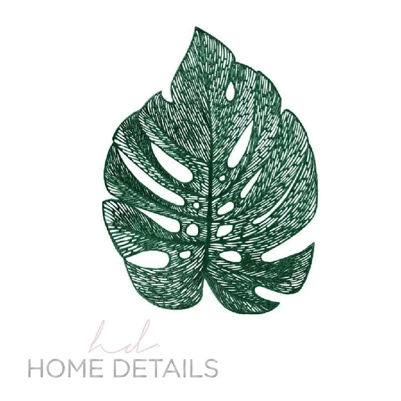 Leaf Shape Placemat in Green