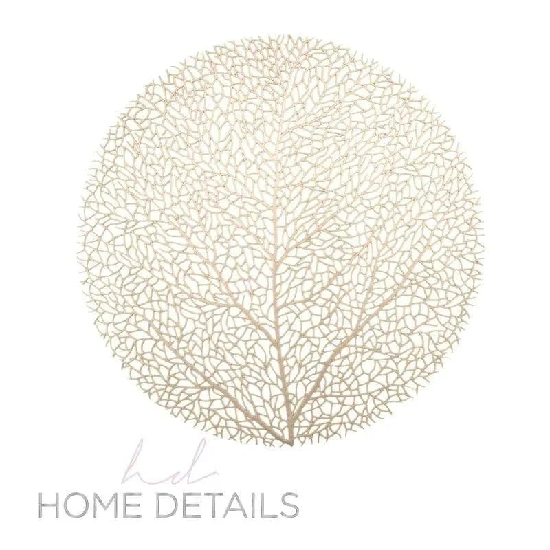 Round Tree Laser Cut Placemat in Gold