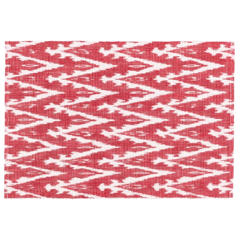 Ikat Woven Red Placemat Set of 4