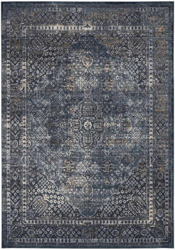 kathy ireland Home Malta MAI01 Navy Area Rug