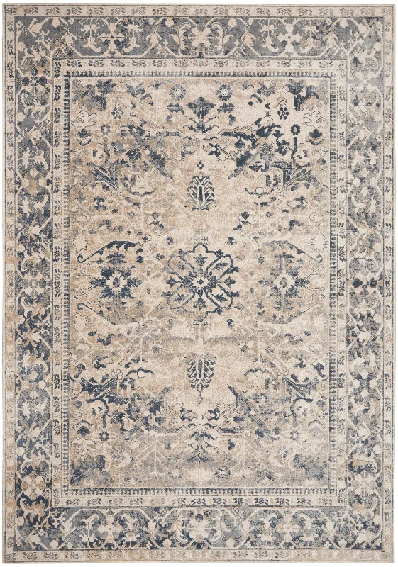 kathy ireland Home Malta MAI05 Ivory/Blue Area Rug