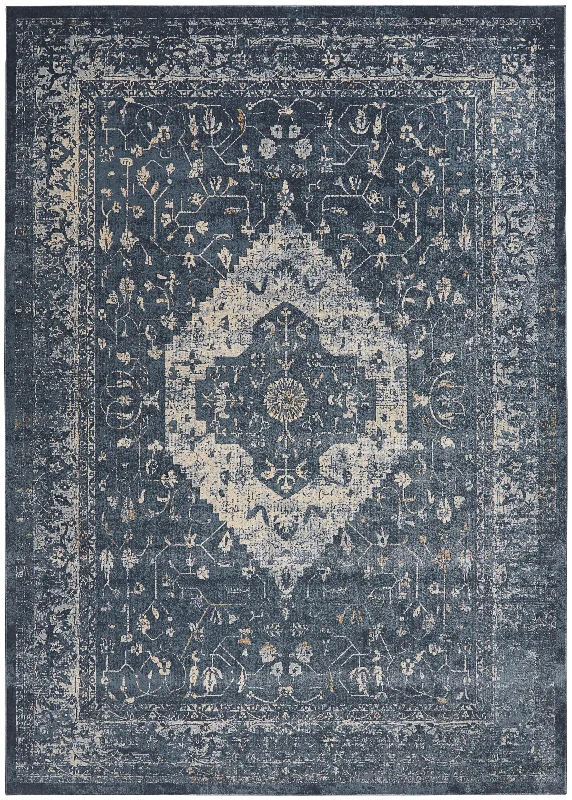 kathy ireland Home Malta MAI11 Navy Area Rug