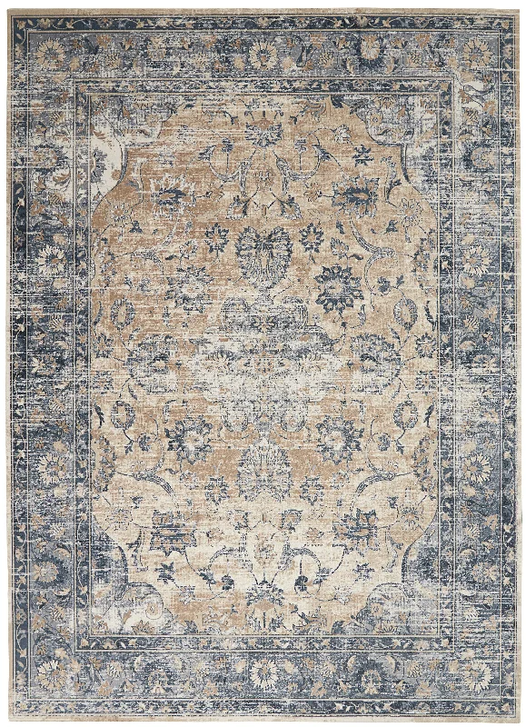 kathy ireland Home Malta MAI13 Blue/Ivory Area Rug