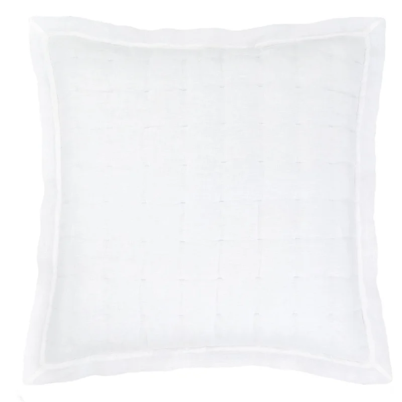 Lush Linen White Puff Sham