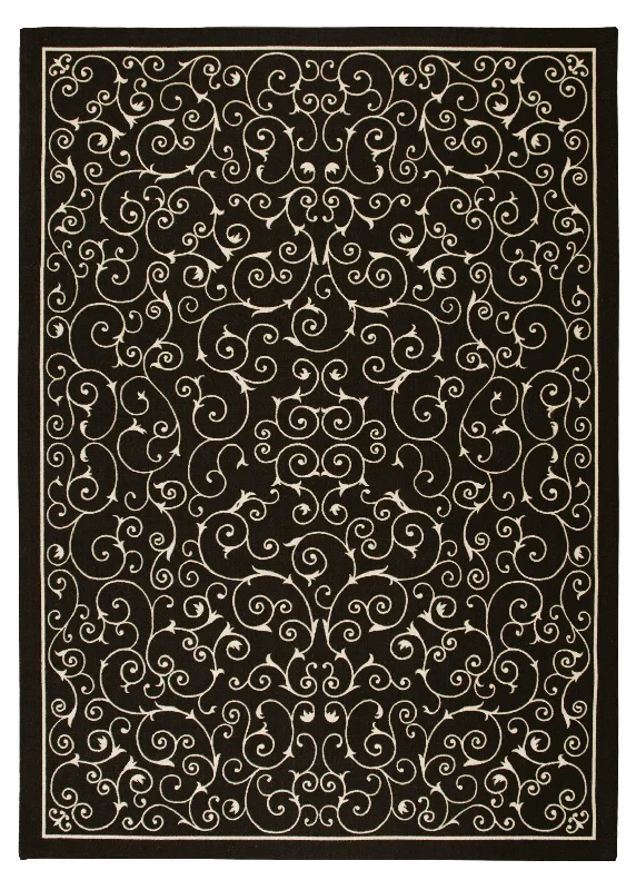 Nourison Home & Garden RS019 Black Area Rug