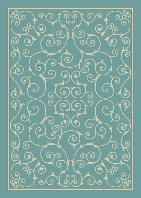 Nourison Home & Garden RS019 Light Blue Area Rug