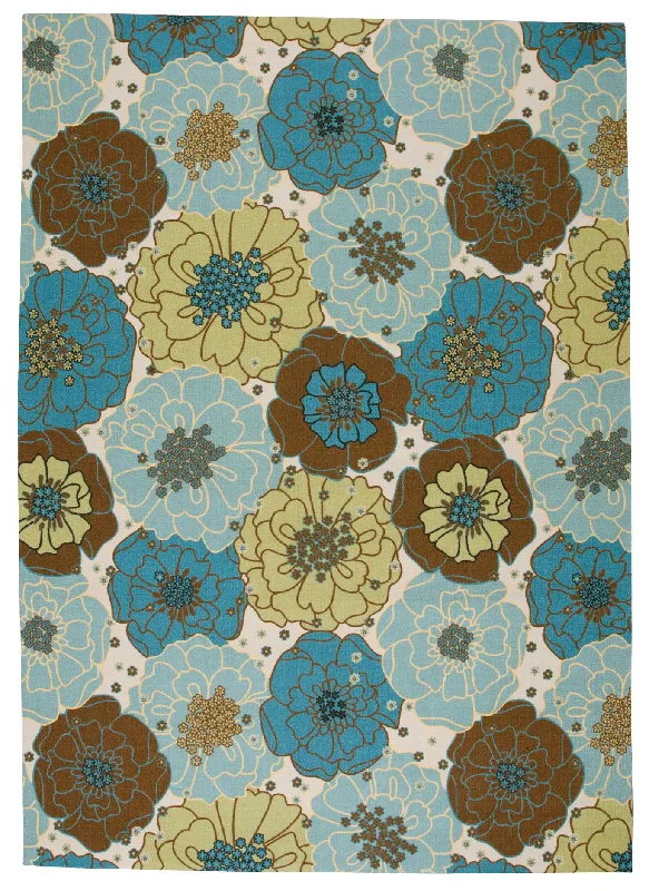 Nourison Home & Garden RS021 Light Blue Area Rug