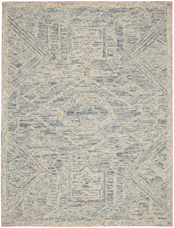 Nourison Interlock ITL02 Blue/Multi Area Rug