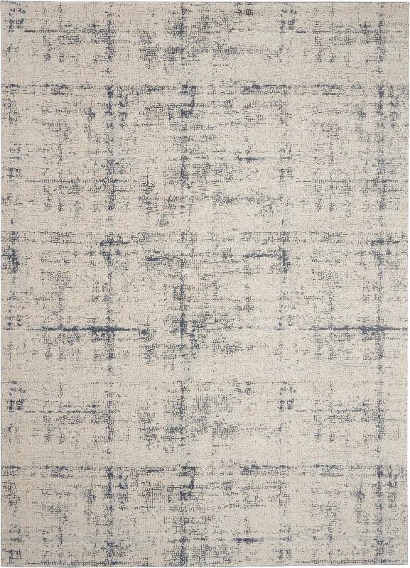 Nourison Rustic Textures RUS06 Ivory/Blue Area Rug