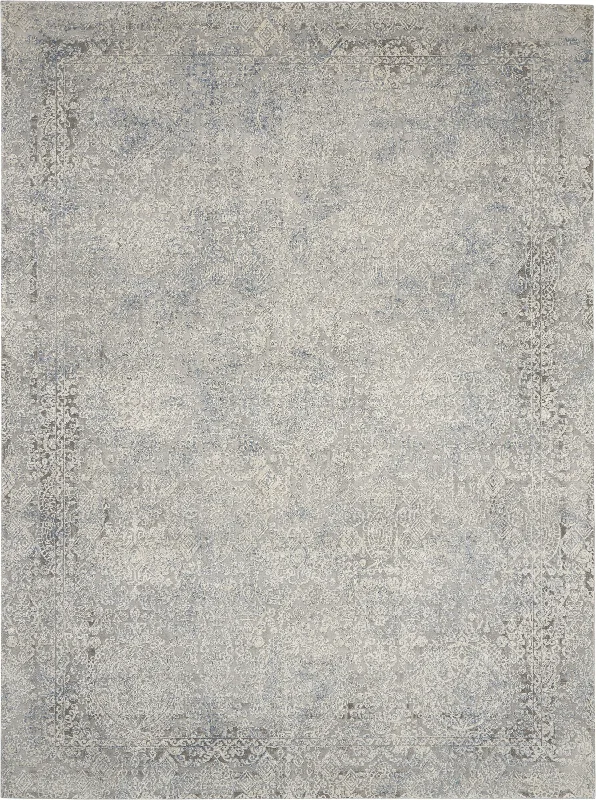 Nourison Rustic Textures RUS09 Ivory/Grey/Blue Area Rug