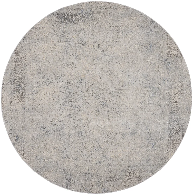 Nourison Rustic Textures RUS09 Ivory/Light Blue Area Rug