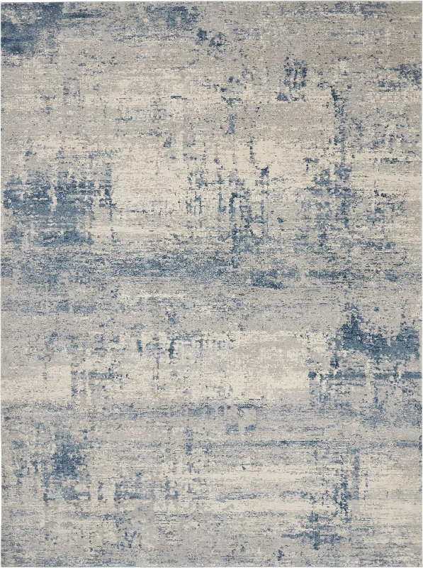 Nourison Rustic Textures RUS10 Ivory/Blue Area Rug