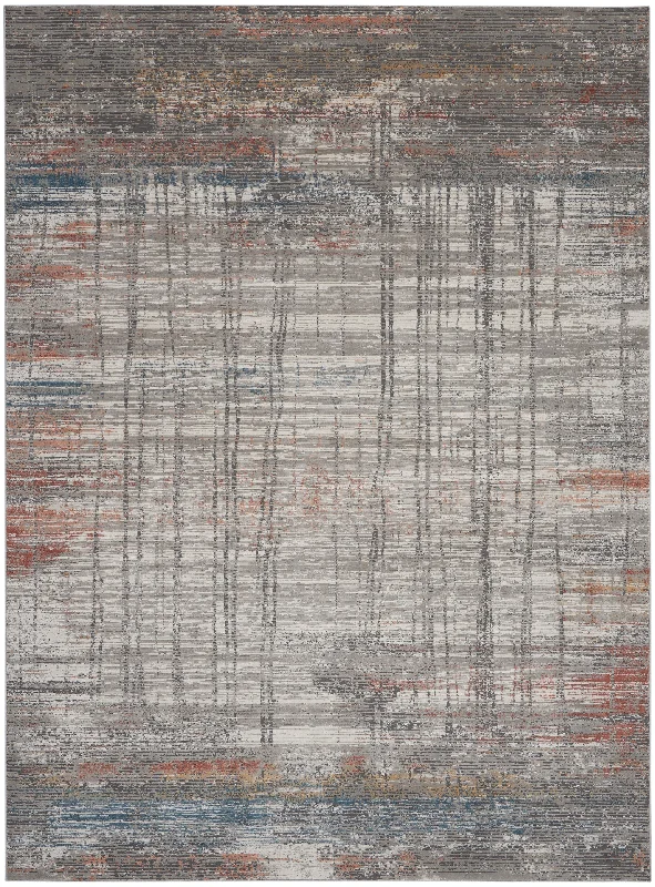 Nourison Rustic Textures RUS12 Grey/Multi Area Rug