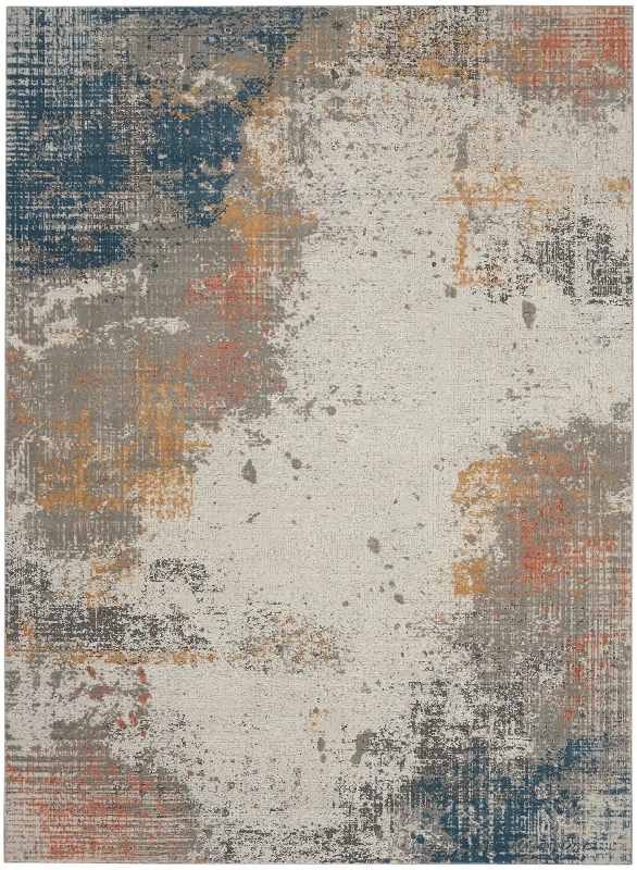 Nourison Rustic Textures RUS13 Grey/Blue Area Rug