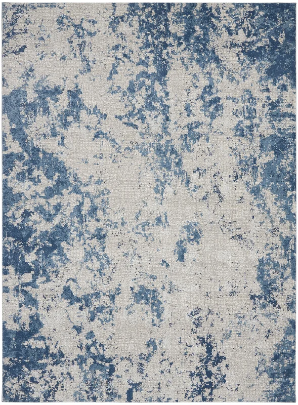 Nourison Rustic Textures RUS16 Grey/Blue Area Rug