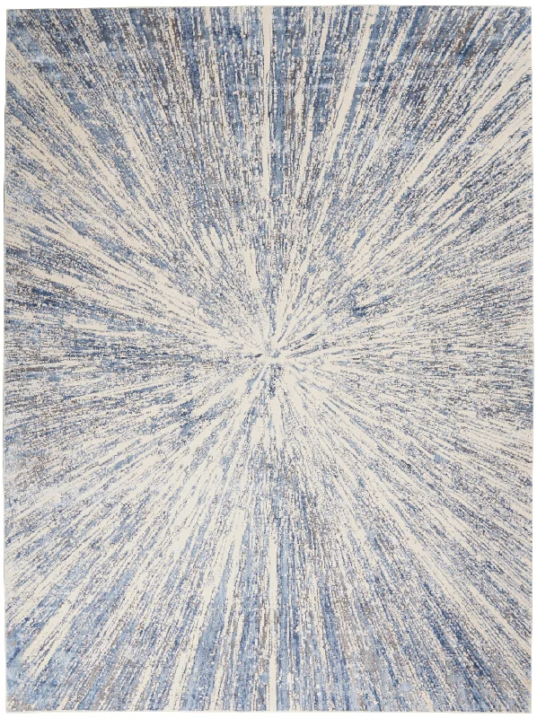 Nourison Silky Textures SLY05 Blue/Grey Area Rug