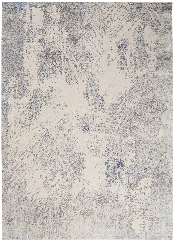 Nourison Silky Textures SLY06 Ivory/Grey Area Rug