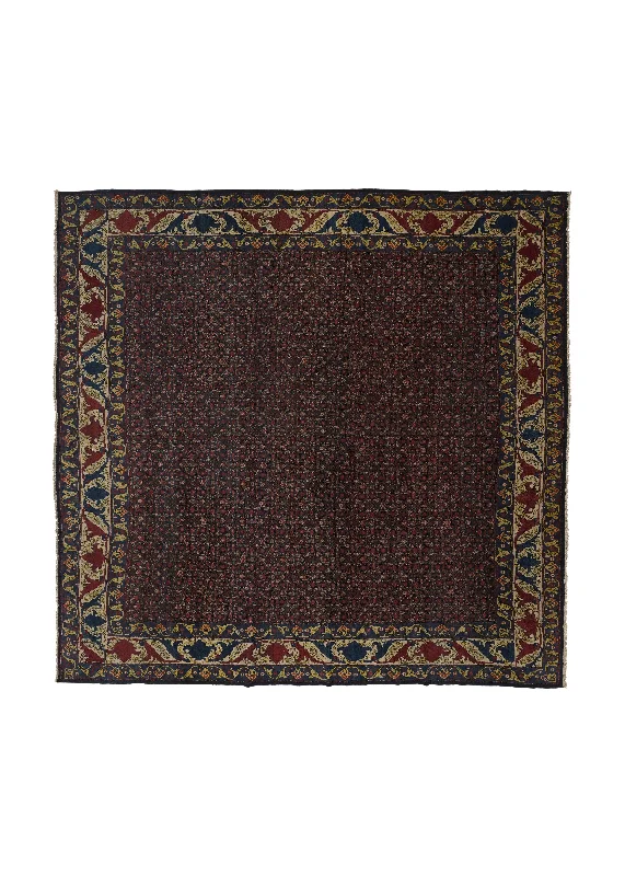 Oriental Rug Indian Handmade Area Traditional 13'9"x14'4" (14x14) Blue Red Herati Design #12646