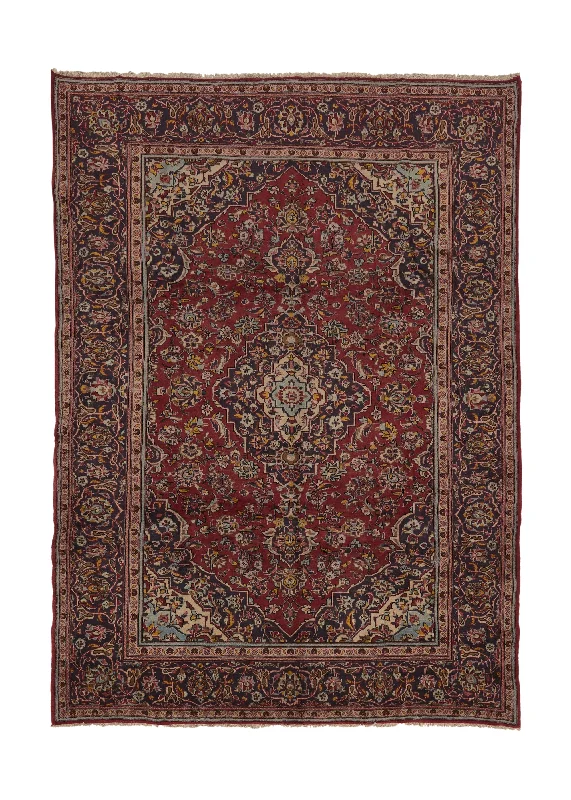 Persian Rug Ardakan Handmade Area Traditional 8'2"x11'7" (8x12) Red Blue Toranj Mehrab Floral Design #19434