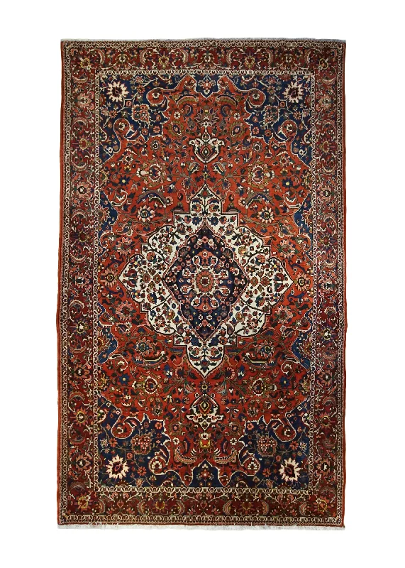 Persian Rug Bakhtiari Handmade Area Tribal 6'8"x11'3" (7x11) Red Floral Design #A33252