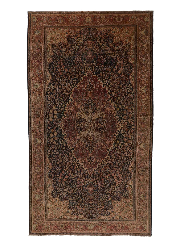 Persian Rug Farahan Handmade Area Antique Traditional 12'0"x21'10" (12x22) Red Blue Floral Design #36126