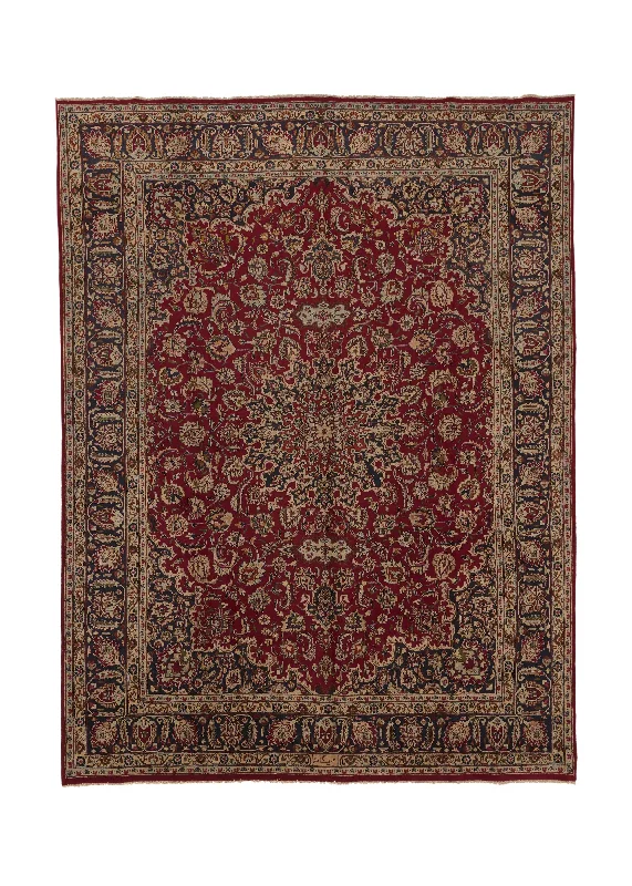 Persian Rug Najafabad Handmade Area Traditional 9'6"x12'4" (10x12) Red Floral Design #31107