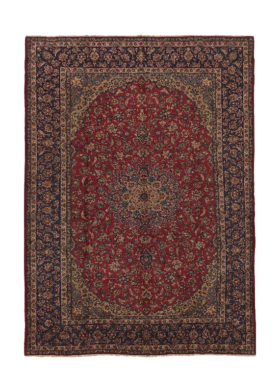 Persian Rug Najafabad Handmade Area Traditional 10'0"x13'11" (10x14) Red Blue Floral Design #31121