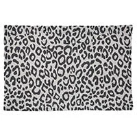 Safari Leopard Printed Placemat Set  Black