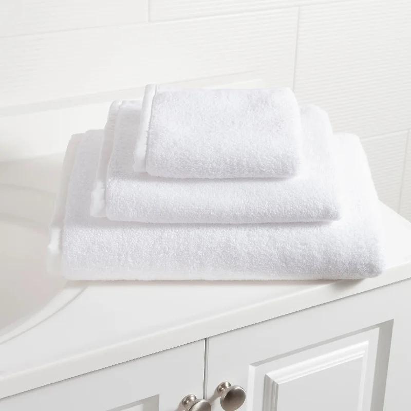 Signature Banded White/White Towel