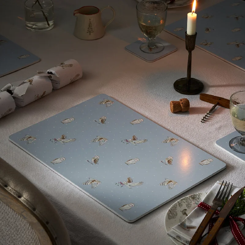 Snowy Owls Extra Large Placemats (Set of 2)