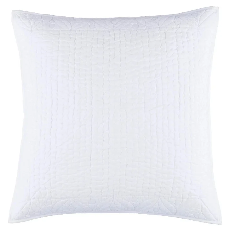 Tea & Toast White Quilted Sham