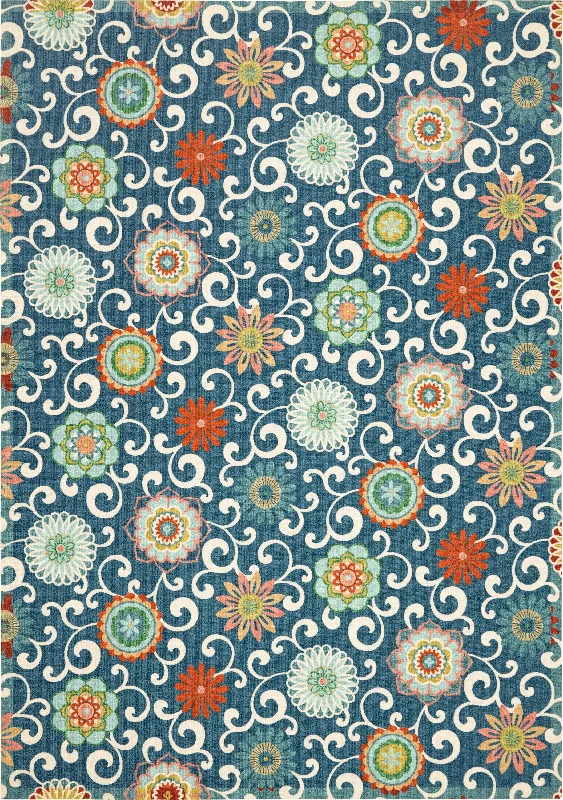 Waverly Sun N' Shade SND84 Blue/Multicolor Area Rug